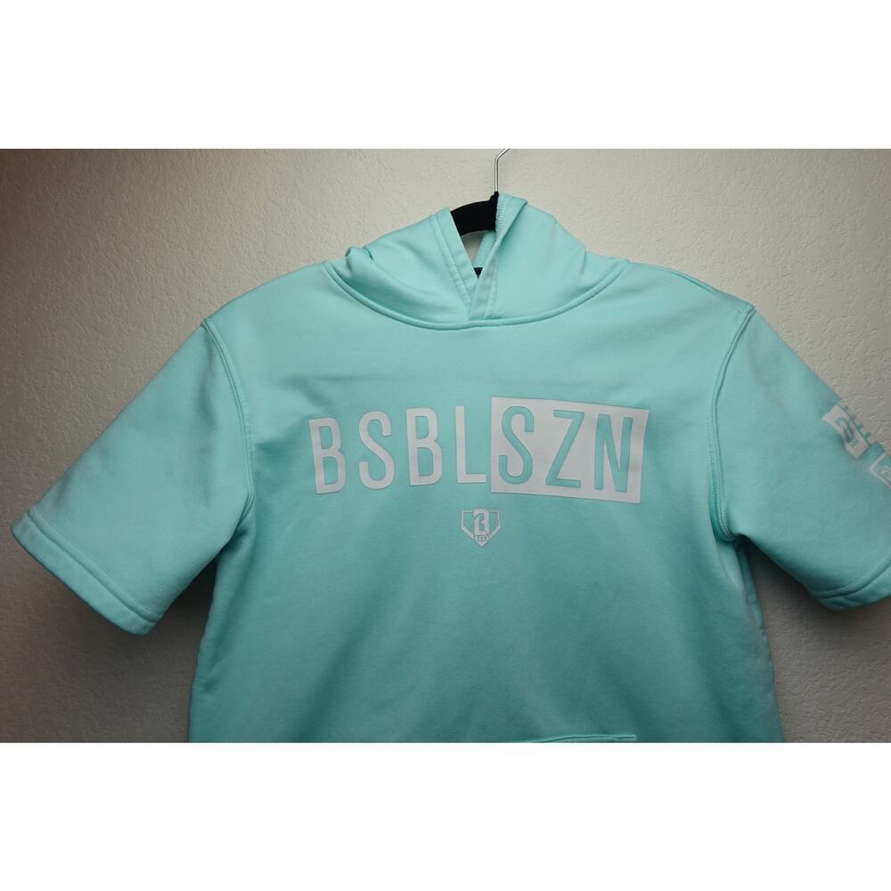 Baseball Lifestyle 101 BSBL-SZN Youth Hoodie - Mint/White - Picture 2 of 8